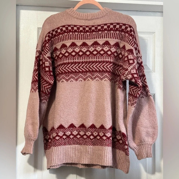 American Eagle Pink & Red Jegging Fit Knit Sweater - Picture 11 of 11